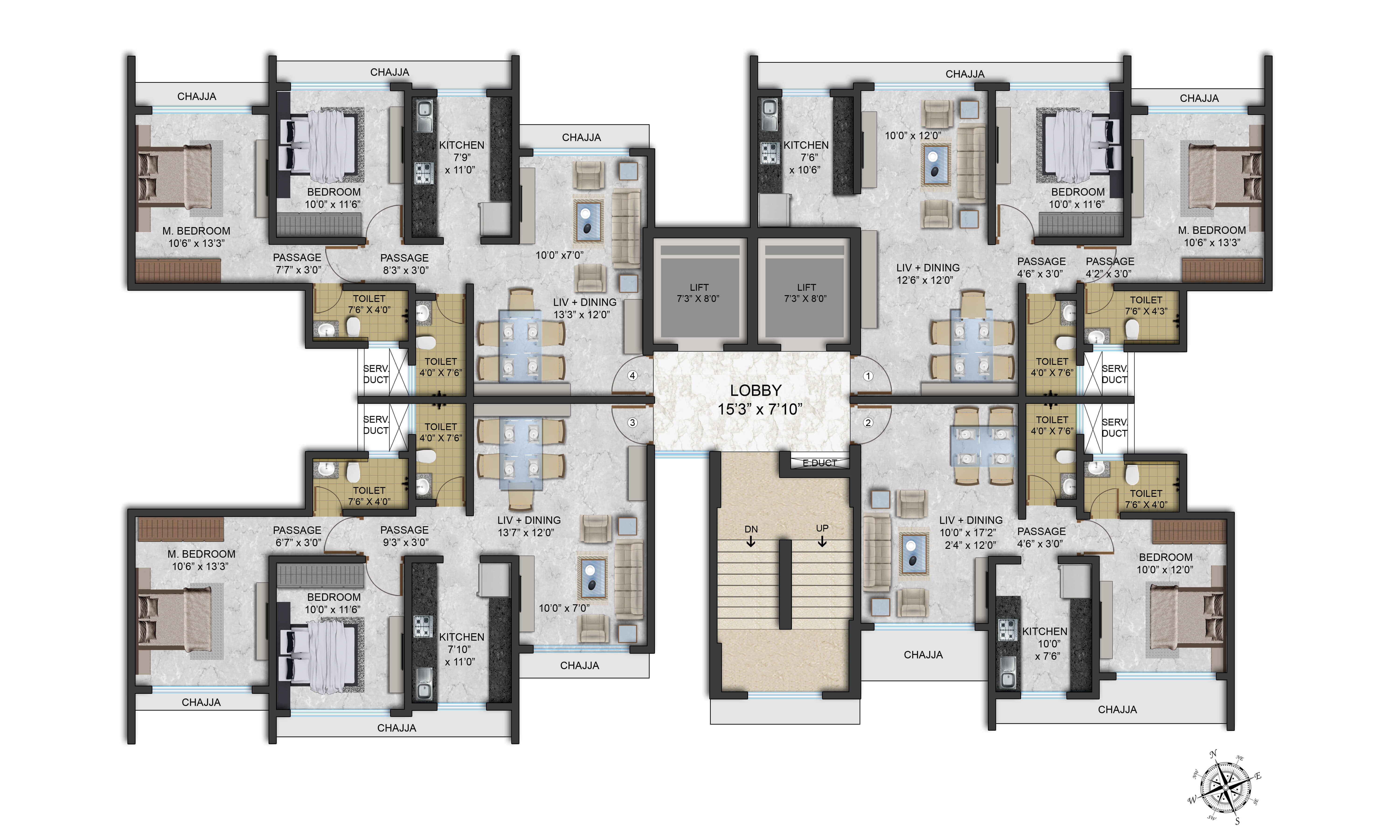 Acacia Wing Floor Plan.
