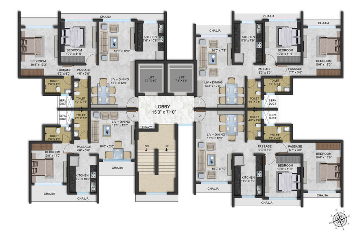 Emillia Wing Floor Plan.